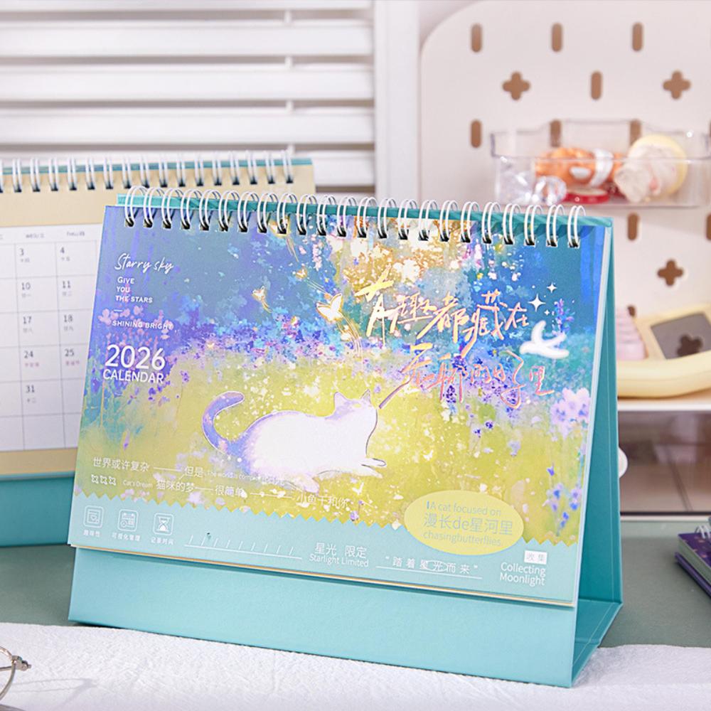 Desktop Calendar Scheduler High Quality Table Planner 2026 Standing Calendar Large Yearly Agenda Organizer For School Desk