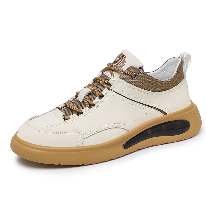 

Fashion Genuine Leather Mens Sneakers Fashion Running Shoes Comfort Casual Shoes New Arrival Sports Footwear Versatile Treking Trainers 38 белый