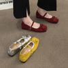 Gentle Evening Shoes Bow Design Sense Mary Jane Single Shoes Summer Soft Sole Elegant Temperament Ballet Shoes