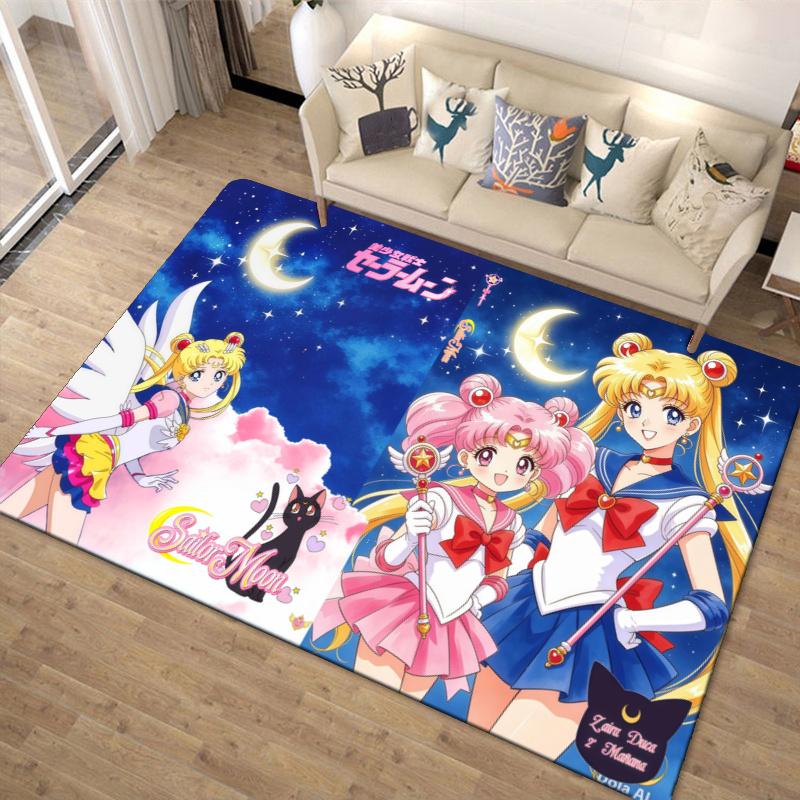 Saylor-moon Anime Carpet Rug for Living Room Bedroom Home Sofa Decoration,Kids play Non-slip Floor Mat