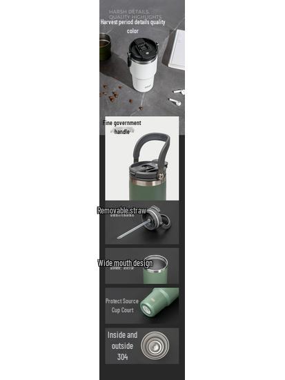 Tyeso Taishuo Stainless Steel Large Capacity Thermos Sports Bottle - Handheld Ice Buster Car-Cup Cold Storage Coffee Kettle