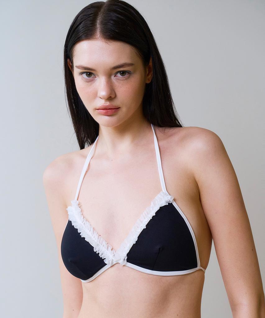 VINAJ Baby Lace Triangle Bikini Bra (Black)