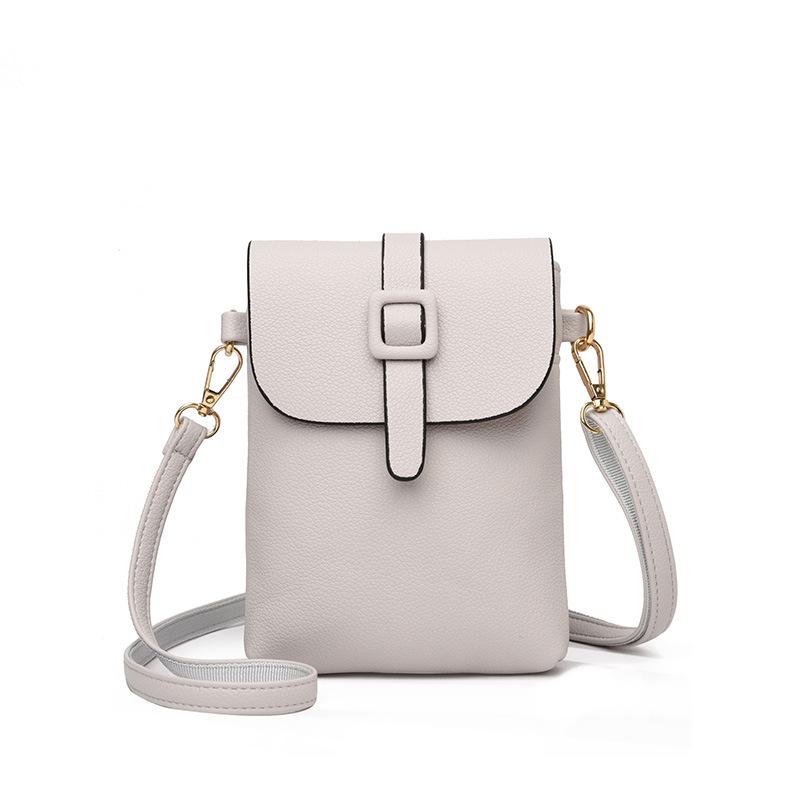 Spring and summer popular women's bags, new simple and fashionable vertical small square bags, mobile phone bags, women's shoulder messenger bags