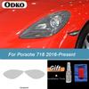 Car Headlight Protective Film Taillight Smoked Black Tint Wrap Vinyl Transparent TPU Sticker For Porsche 718 Boxster Cayman GTS