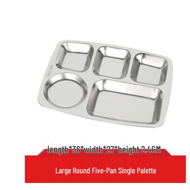 304 Stainless Steel Divided Meal Tray