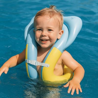 Schattig Draagbaar Zwemvest Dubbele Airbags Verstelbare Veiligheidsgesp Opblaasbaar Zwemvest PVC Drijfvest Zwemactiviteiten