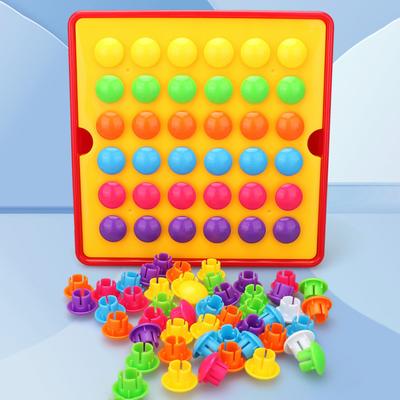 Yousheng Color Matching Mosaic Pegboard Game Set Button Art Toys for Toddlers Sensory Early Learning Educational Puzzle Toy for Kids Ages 3+