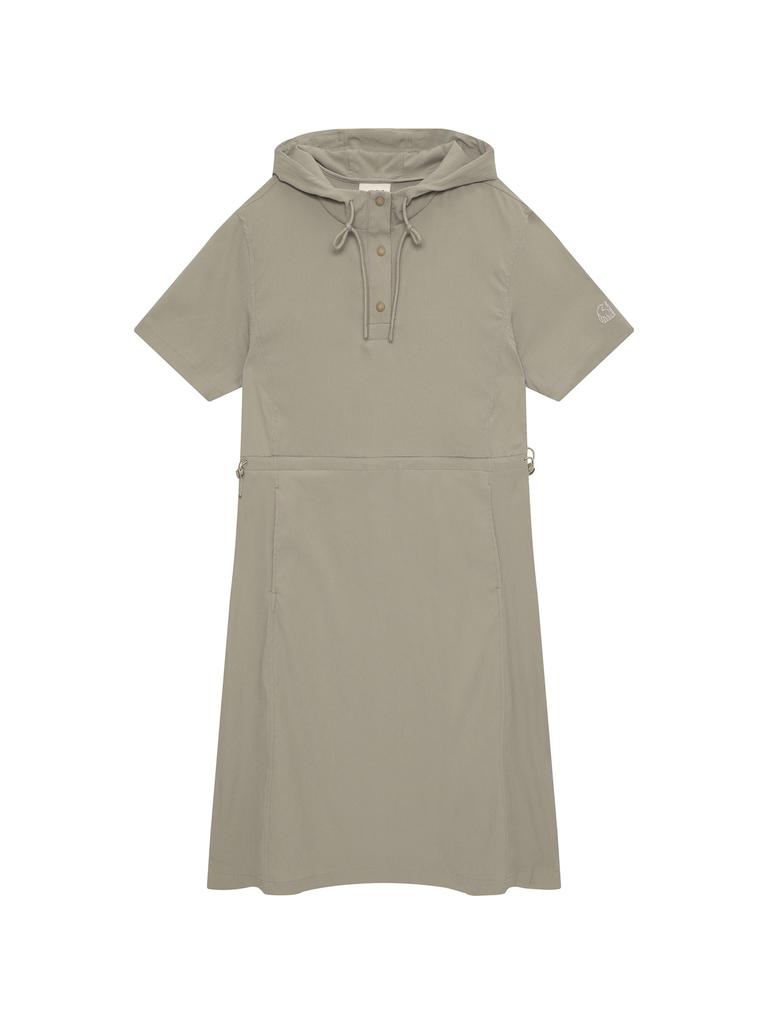 NORDISK Crinkle Hoodie Dress - W_Beige