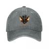 Metal Cross Eagle Wings Faith Over Fear Wall Decor Washed Baseball Cap Outdoor For Womens Unisex FeUnisex