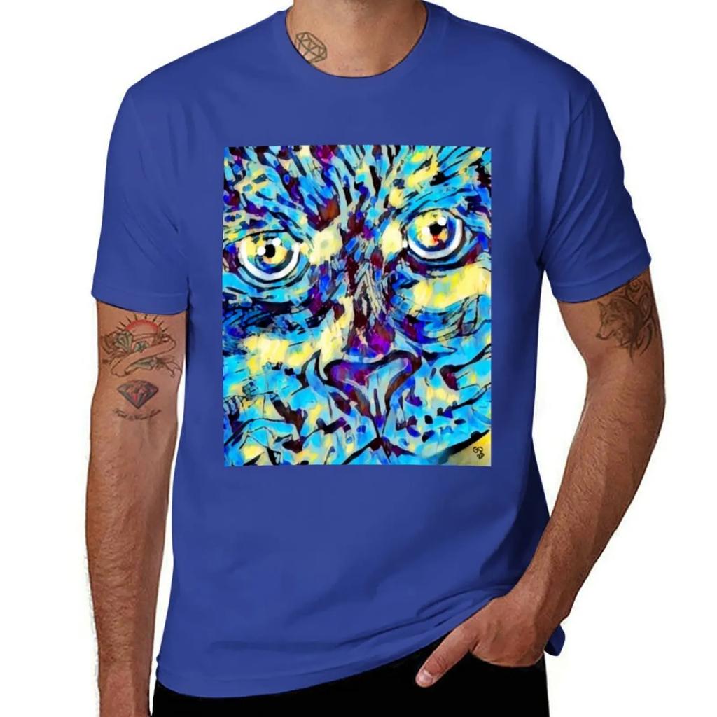 Enigmatic Gaze - Abstract Feline Art T-Shirt cute clothes anime boys whites heavyweight t shirts for men