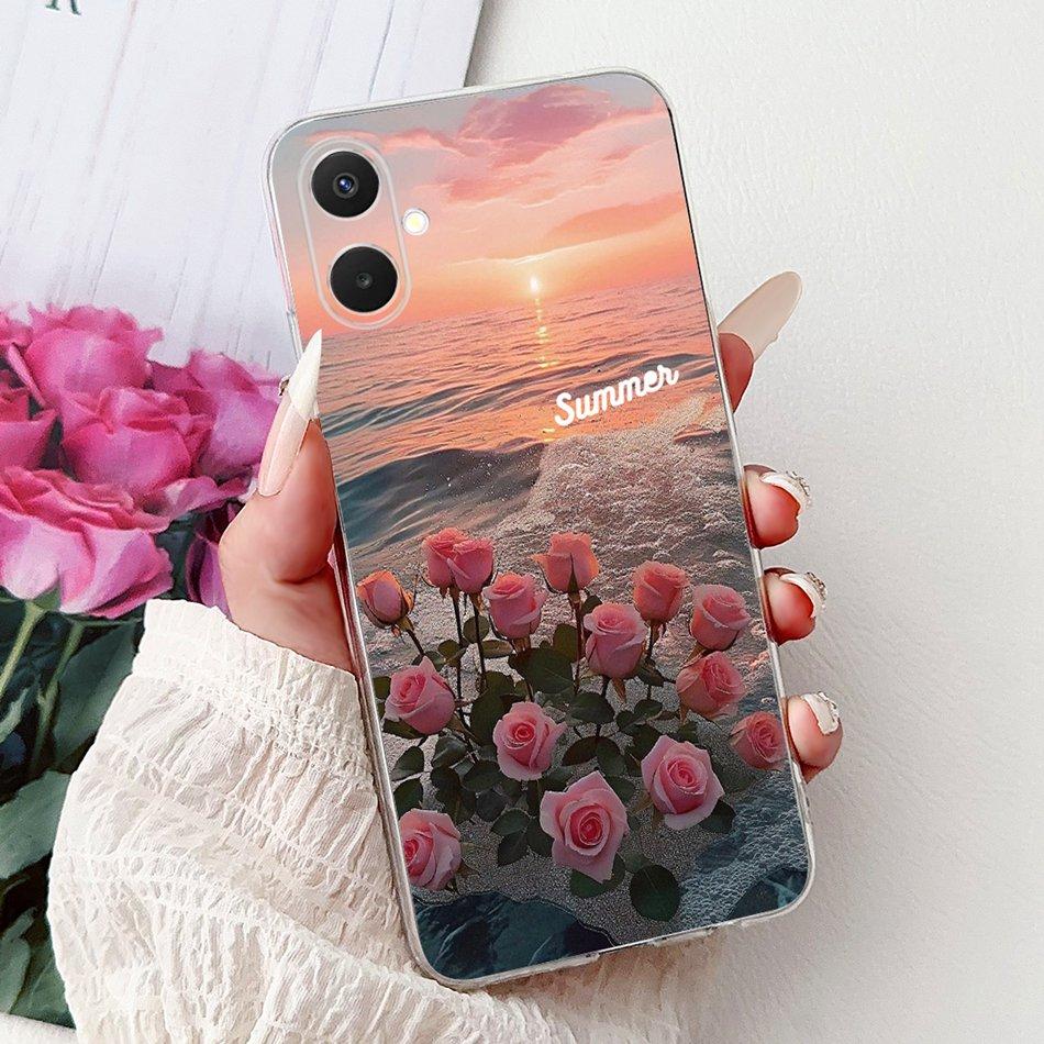 For Samsung Galaxy A07 2025 Elegant Floral Butterfly Phone Case For Samsung A07 SM-A075F Soft Silicone TPU Cases