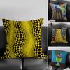 Yayoi Kusama Abstract Art Pumpkin Pillow Case Home Dorm Chair Back Short Plush Double-sided Printing Nap Time Cushion Cover