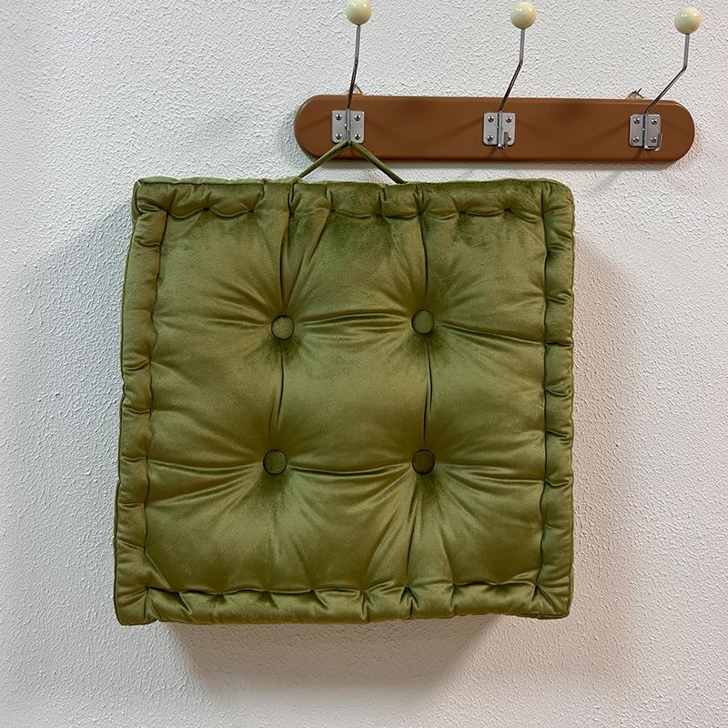 Comfortable Solid Color Dutch Velvet Bay Window Cushion - Thick, Dirt-Resistant, and Portable for Floor Sitting