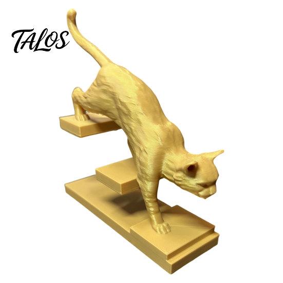 Talos 3D Printed Cat Dog Figurine, Stair Animal Sculpture, Cat/Dog Shape Stepping Artistic Desktop Ornament Gift