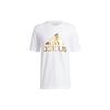 Adidas T Shirts Men's White Crew Neck Moderate Straight Fit GL3703