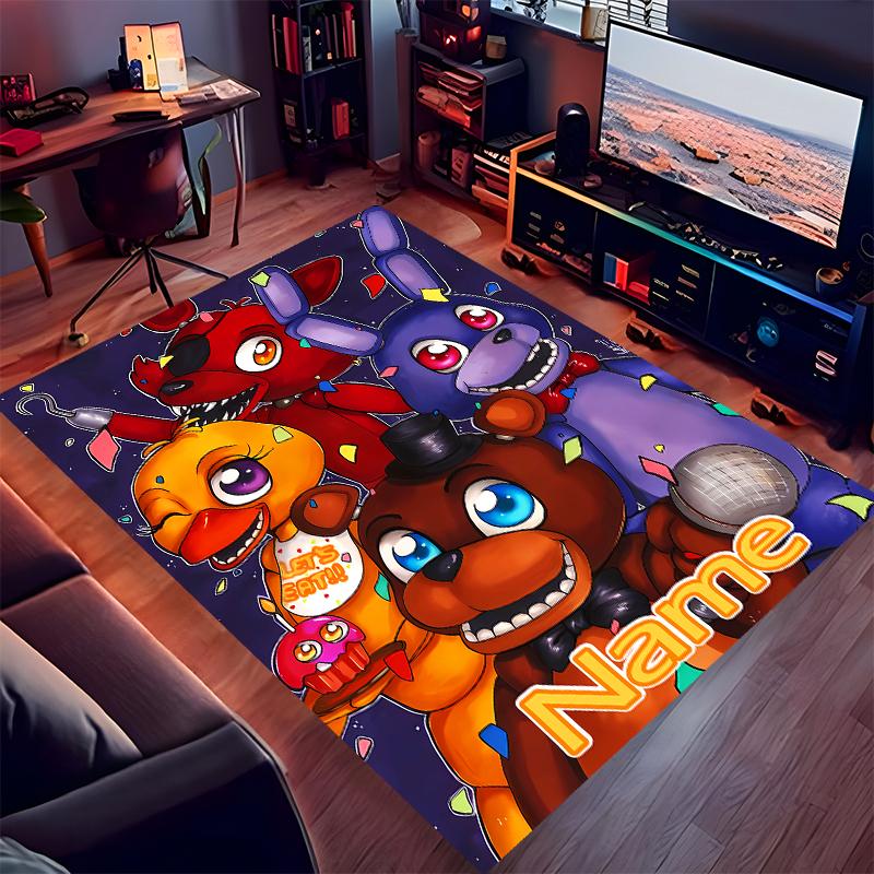 Custom personalization Five Nights at Freddy's Print Area Rug - Soft, Washable Non-Slip Indoor Mat,Living Room,Home&Office Decorative Rug
