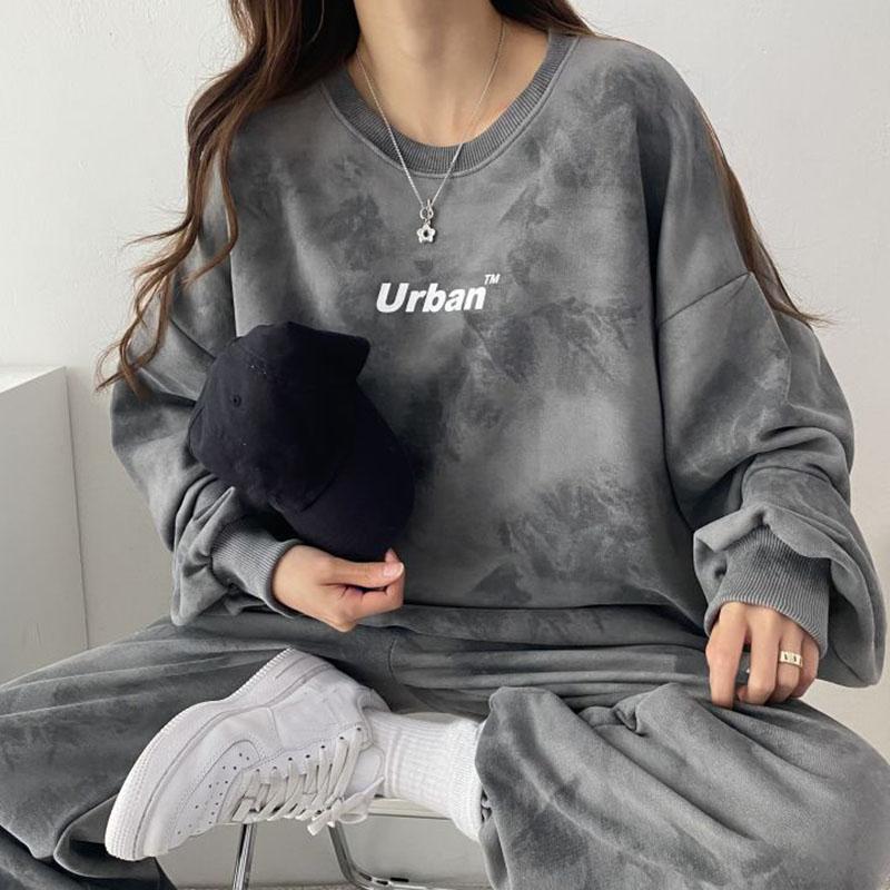 

Жіночий комплект із двох предметів, комплект світшотів, новий весняно-осінь-зима, великий повсякденний спортивний одяг, плюшева толстовка з капюшоном 3XL сірий