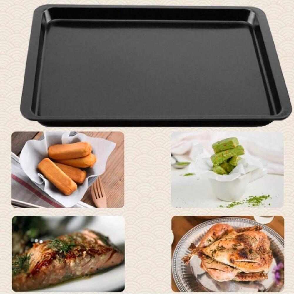 Rectangular Non-Stick Cookie Oven Baking Tray Sheet Carbon Steel Bread Cake Baking Tray Pans Pizza Mold Kitchen Cake Baking Mat