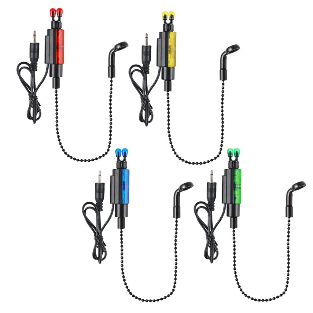 4Pcs Fishing Rod Alarm Swinger Chain Carp Fishing Hangers Bobbins Bite Alarms Swingers Indicator Sensitive Fishing Alarm