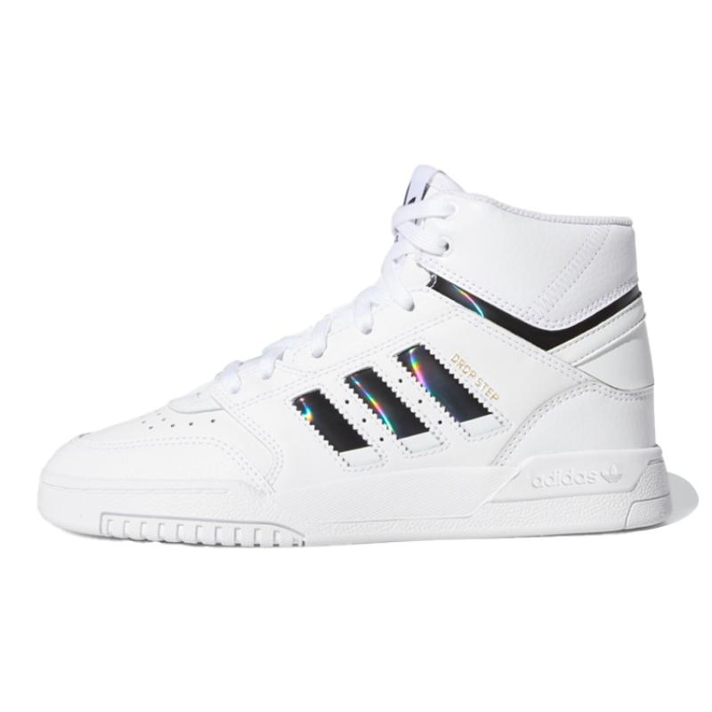 Adidas Originals Drop Step J High top Kids Skateboarding Shoes White Sneakers EF7157 38