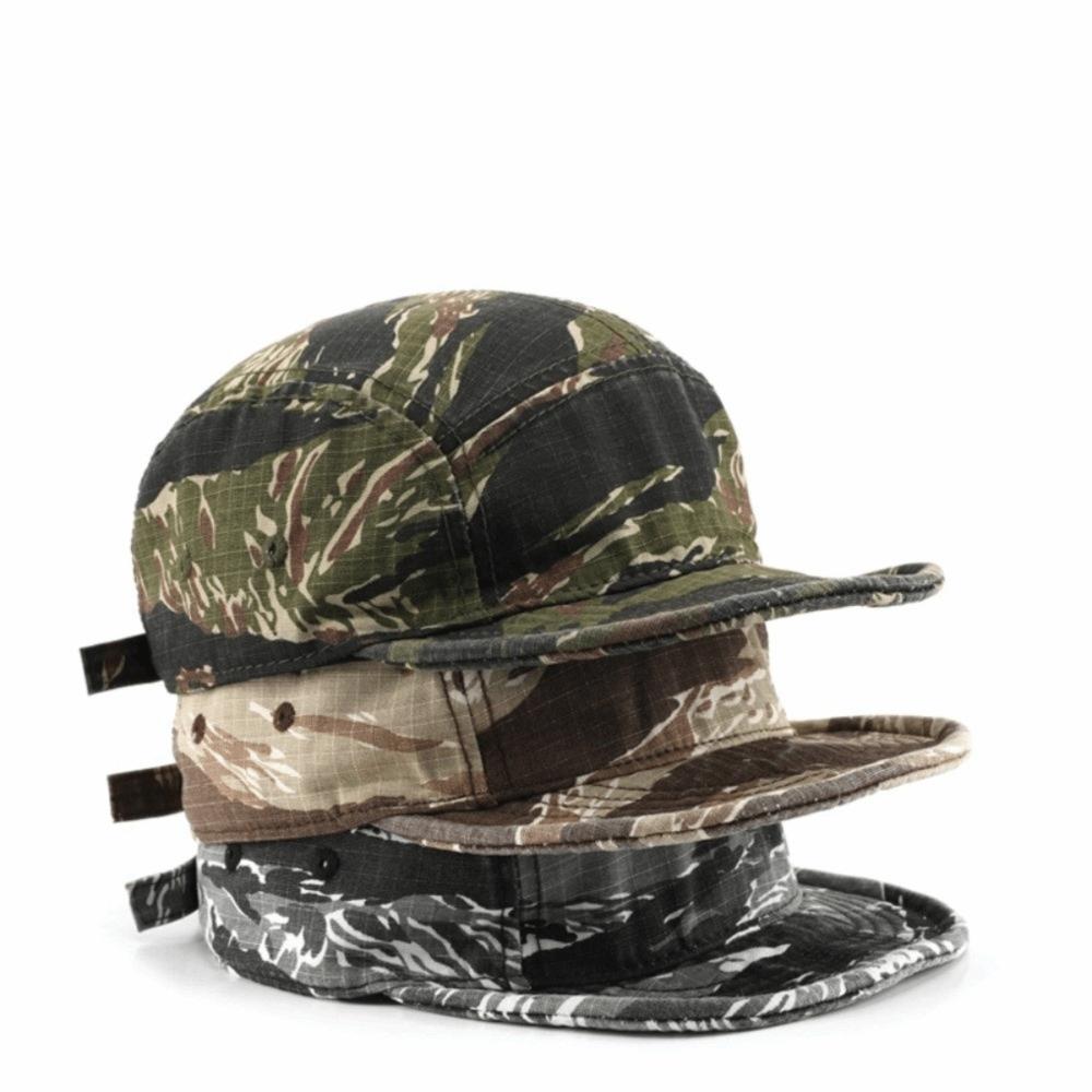 Camouflage Short Brim Caps Versatile Camp Caps Trend Outdoor Hats for Men and Women