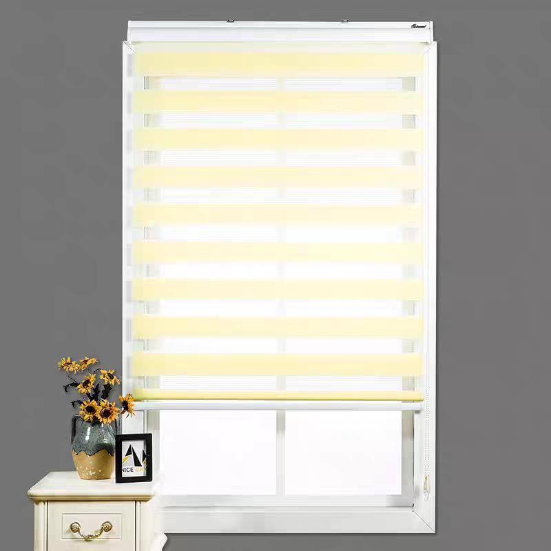 Versatile Solid Color Zebra Blinds: Heat-Insulating, Sheer Curtains, Venetian & Roller Options