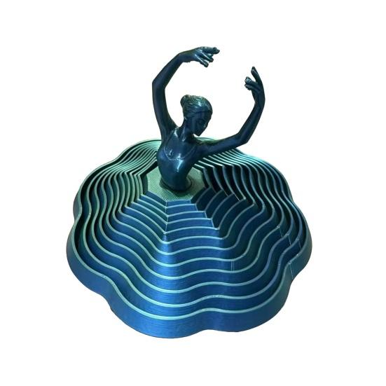 3D Printed Spinning Fidget Ballerina Dancer Spinner Toy Ballet Kinetic Desk Toy G