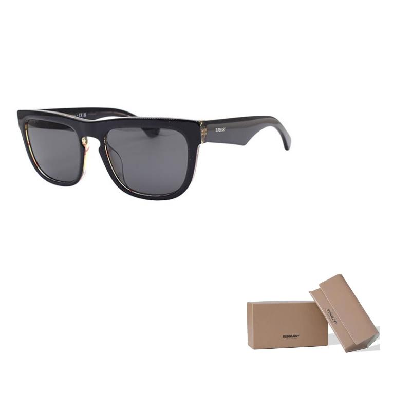 Burberry Icon Check Square Sunglasses Men sunglasses Black B4431-U-4121-87