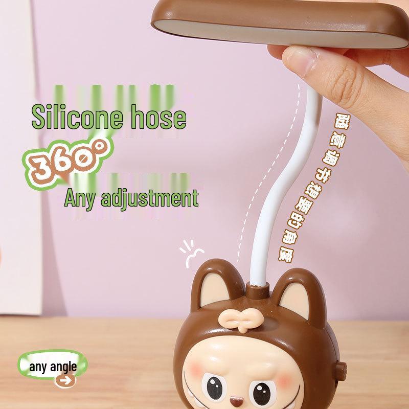 Lumină de noapte Labubu de desene animate, lampă de masă USB pentru copii