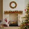 Christmas Flower Vine Hangable Festive Ornament Christmas Artificial Vine Garland Decoration For Window Fence Porch Arch Mantel
