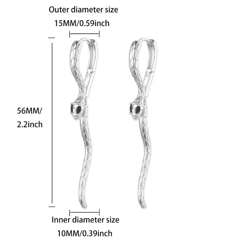 Fashion Exquisite Diamond-set Ear Buckle Earrings Women's Temperament Versatile Snake Earrings New