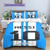 Lionel Messi Pattern Bedding,Quilt Set Quilt Cover Pillowcase Home Birthday Gift(1 * duvet cover + 2 * pillowcase, without core)