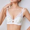 Ladies Sexy Soft Underwire Underwear French Lace Ultra-thin Bra