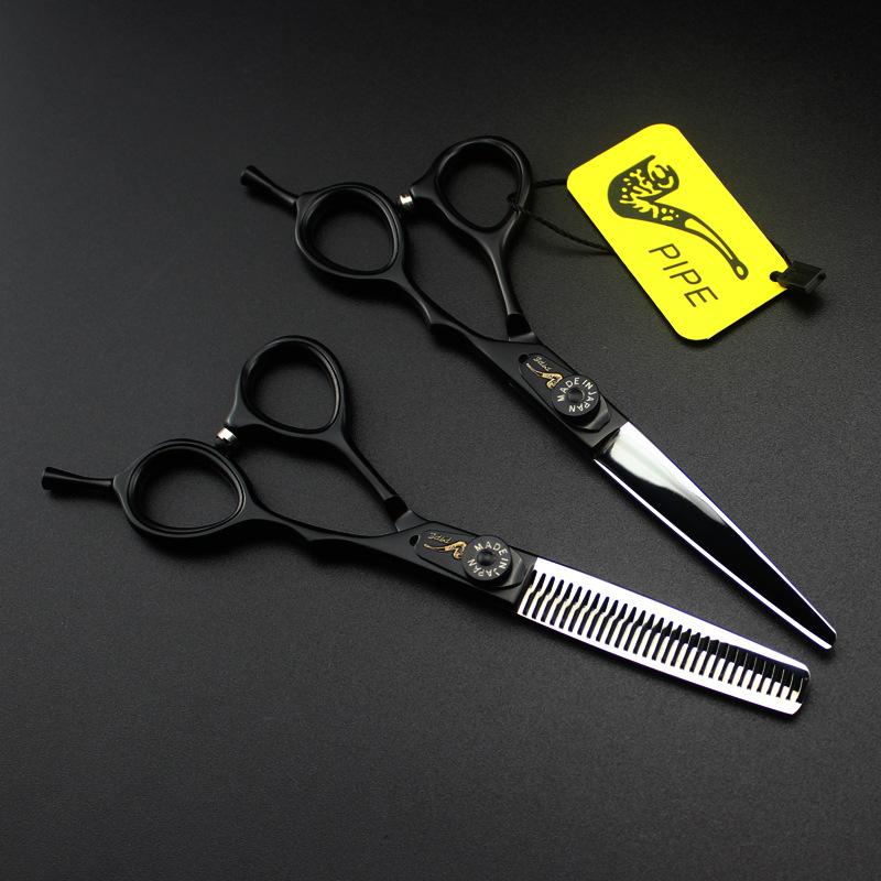 Japan, Pipe Semi-Black Paint, Hair Scissors, Hair Scissors, Flat Scissors, Bangs Scissors, Tooth Scissors, Thin Scissors