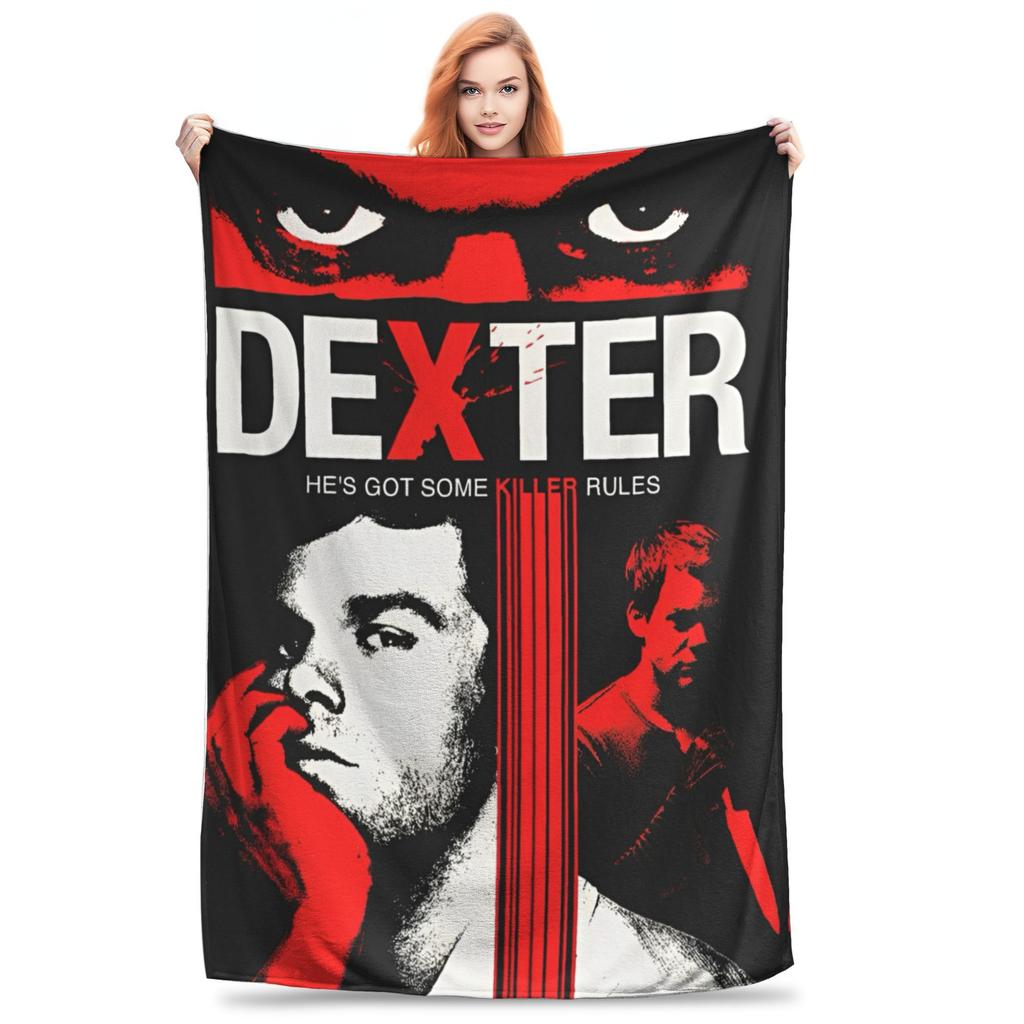 Dexter Morgan Blankets Velvet Air Conditioning Blood Never Lies Multifunction Ultra-Soft Throw Blanket Bedding Car Bedspread