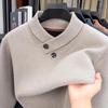 2025 Premium Men's V-neck Winter Sweater - Long Sleeve, Thick Knit Base Layer