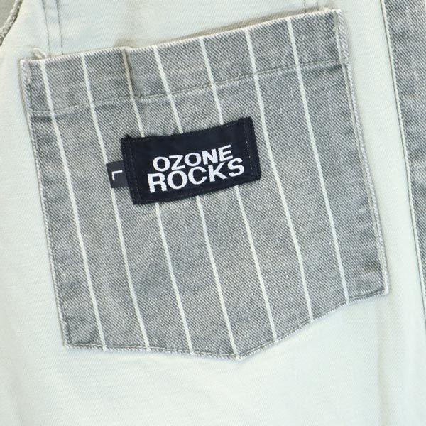 OZONE ROCKS made in Japan stripe Denim Jacket L Gray Men's Used