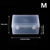 Nail Art Plastic Clear Double Buckle Storage Box Nail Rhinestone Brush Pen Buffer Grinding Files Organizer Container Case