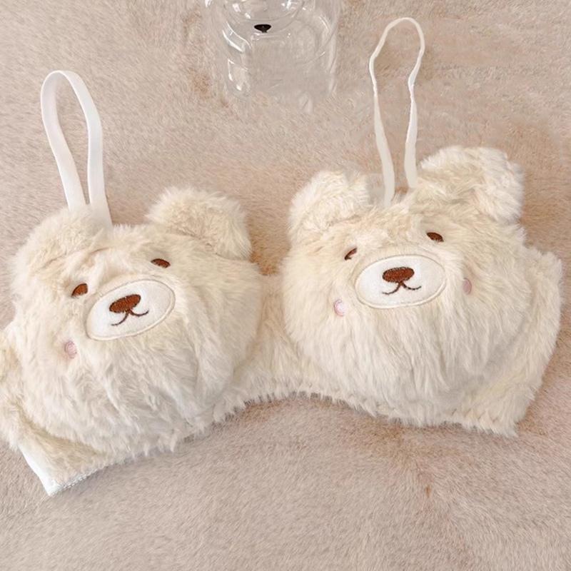 Женский Милый Мультяшный Животный Стиль Плюшевый Бюстгальтер Креативный Забавный Бюстгальтер 38