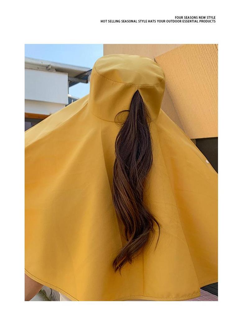 Women's Summer Full Face UV Protection Sun Hat with Shawl