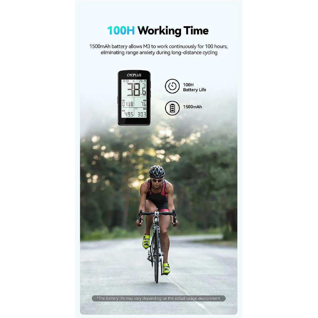 CYCPLUS M3 Cycling Bike Computer GPS Bicycle Computer Wireless ANT+ BLE 5.0 Waterproof Speedometer Bikes Cyclocomputer