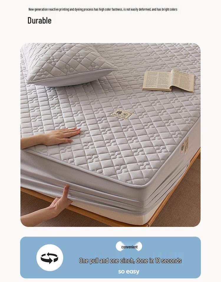 All-Cotton Quilted Waterproof Mattress Protector for All Seasons