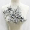Sequins Flower 3D Embroidery Patches Handmade Lace Fabrics Applique Embroidered Floral Patches
