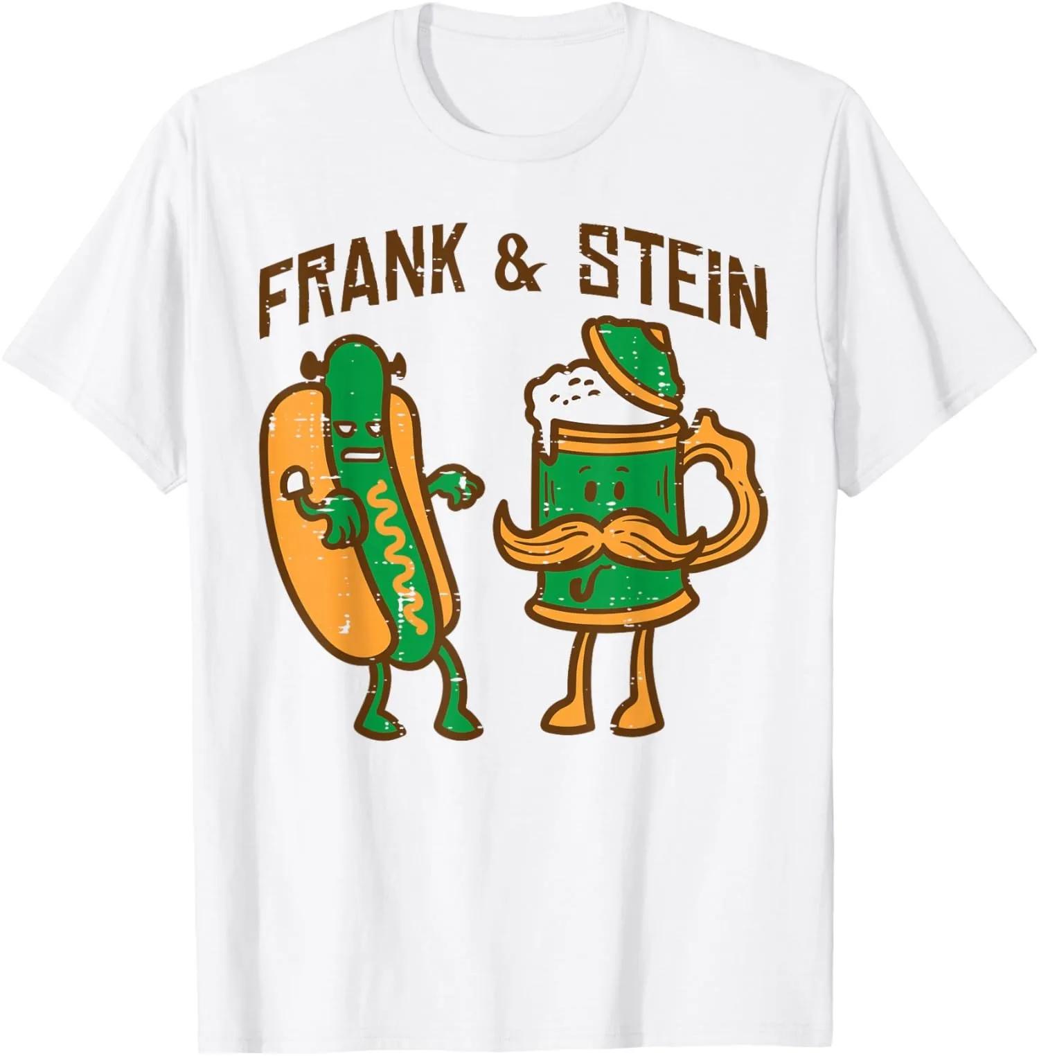 

Футболка с графическим принтом Frank and Stein Hot Dog Beer Mug Забавная Унисекс Костюмная Футболка S
