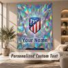 Tapestry Custom Name Text, Wall Hanging Tapestry Home Room DecorAtletico Madrid