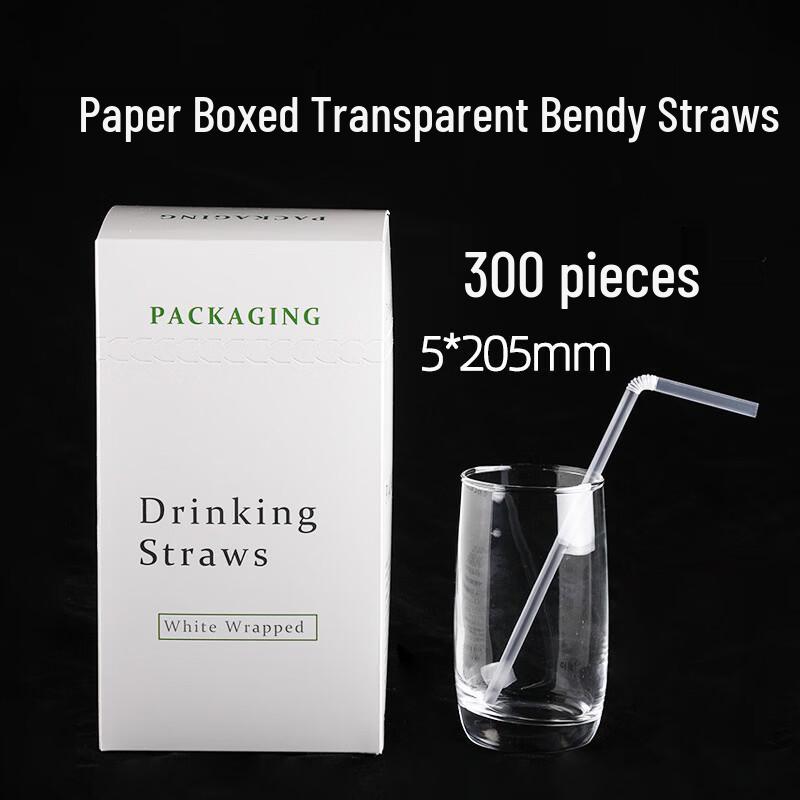 Sugarcane Pulp Individually Wrapped Bendable Disposable Straws