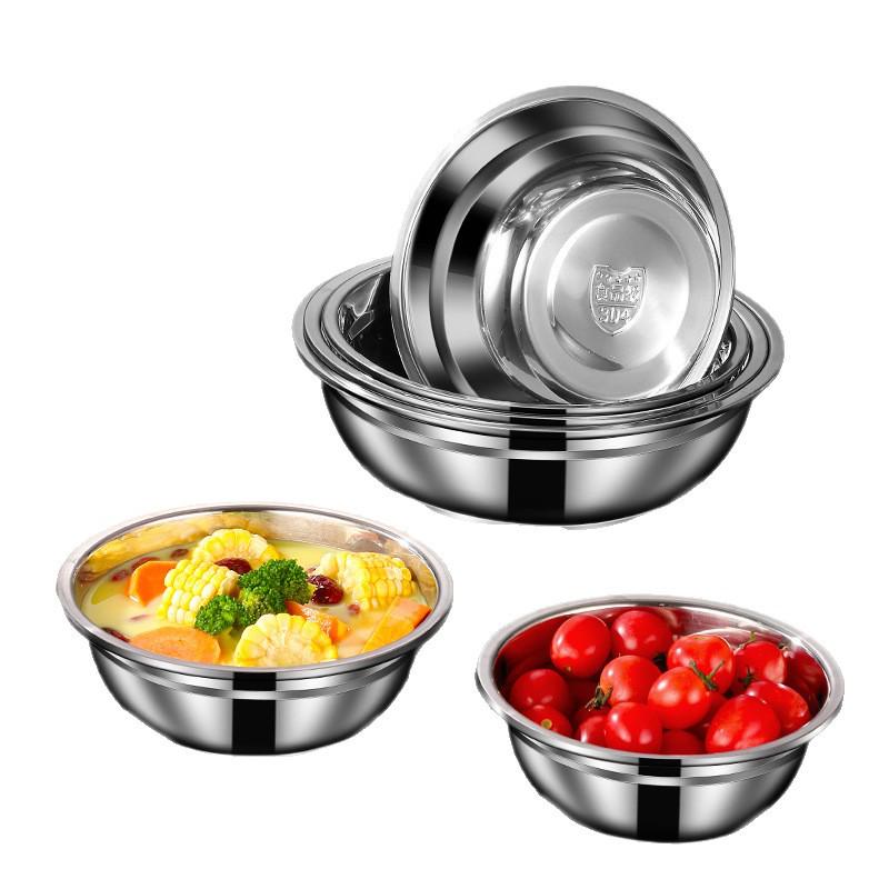 Stainless Steel Multi-Purpose Bowl Set for Soup, Noodles, Rice, and Fruits