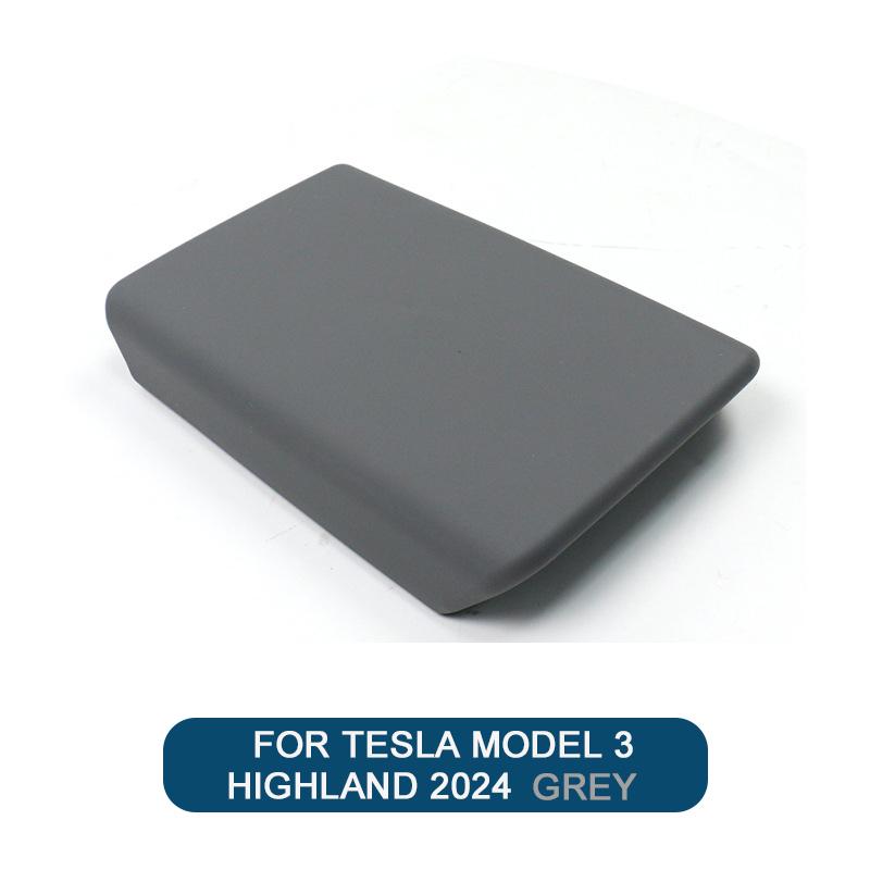 For Tesla Model 3/Y 2019-2025 Car Central Armrest Box Pad For Tesla Model 3 Highland 2025 TPE Center Console Arm Rest Lid Cover
