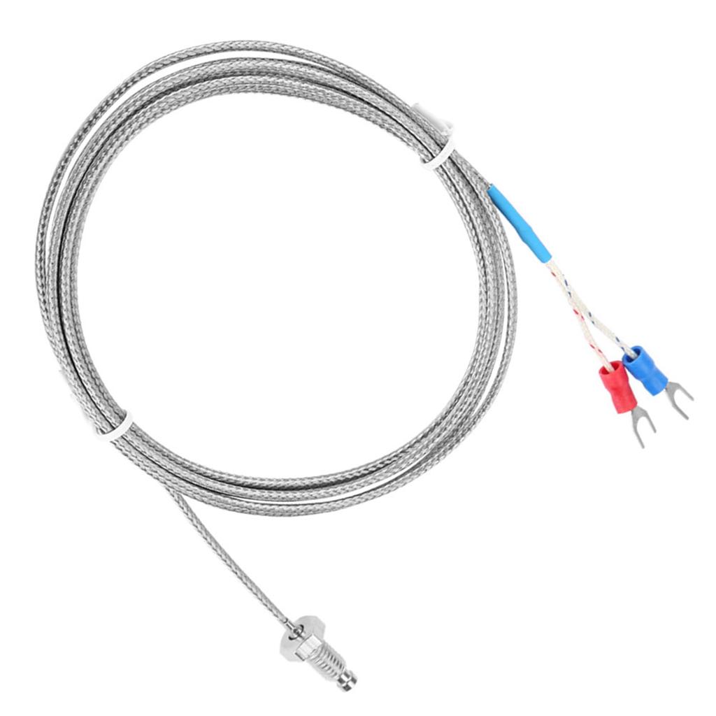 M6 Screw Fine Thread Type K Thermocouple Temperature Sensor Wire 0-400 celsius  (1 m)