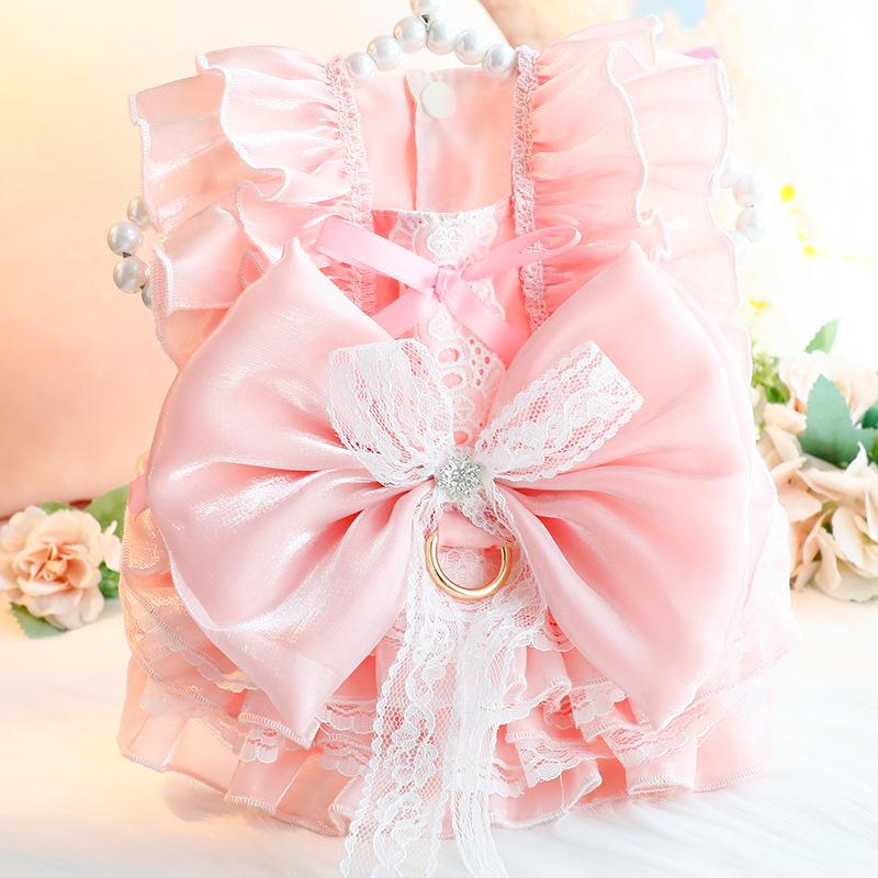 

Summer Dog Dress Cat Puppy Small Dog Costume Skirt Yorkie Pomeranian ShihTzu Maltese Poodle Bichon Pet Clothing Dog Apparel 2025 XS（old） розовый